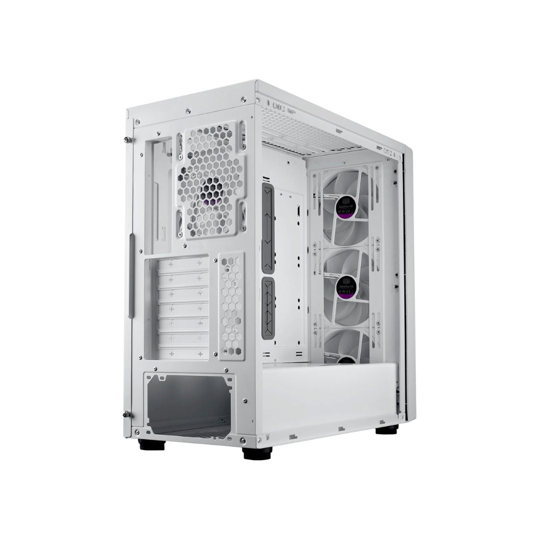 Cooler Master MasterBox 600 Mid Tower Case - White | 4‑Fan Airflow