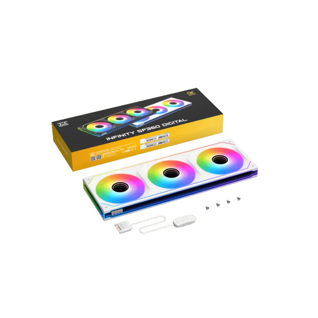 XIGMATEK INFINITY SF360 Digital Arctic 120mm 3-Fan Pack - White