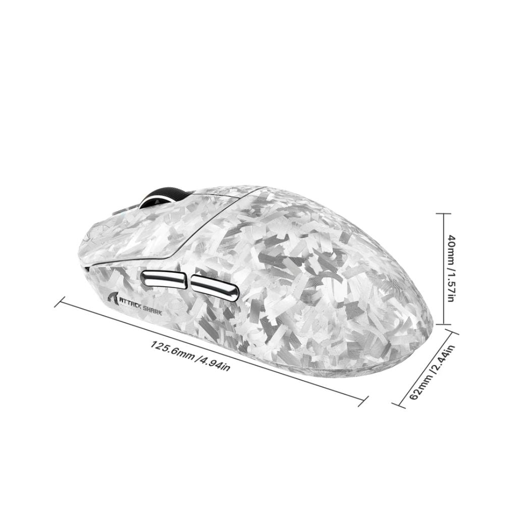 Attack Shark RS3 Ultra Wireless Gaming Mouse - Silver