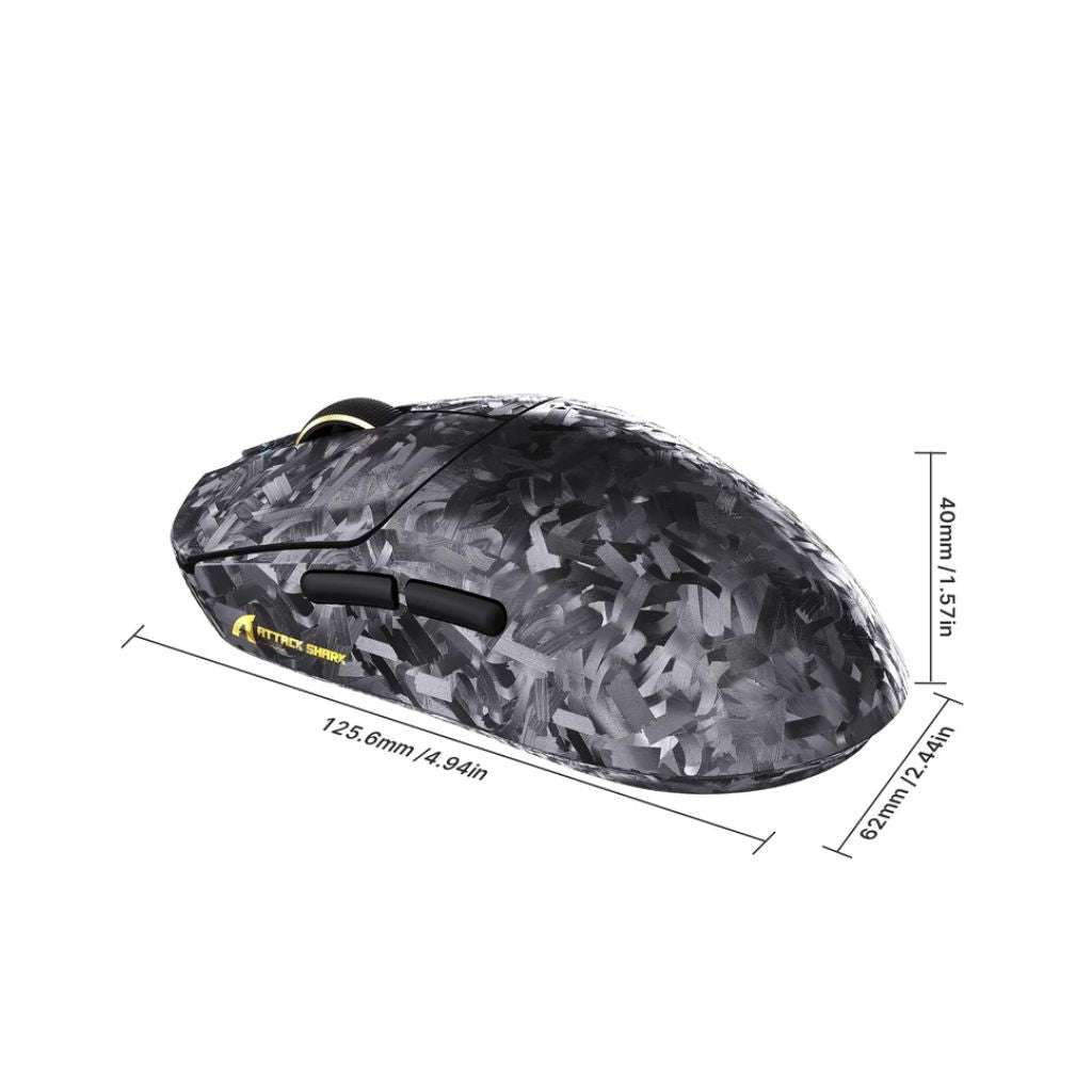 Attack Shark RS3 Ultra | PAW3955MAX 52000 DPI 8000Hz Carbon Fiber