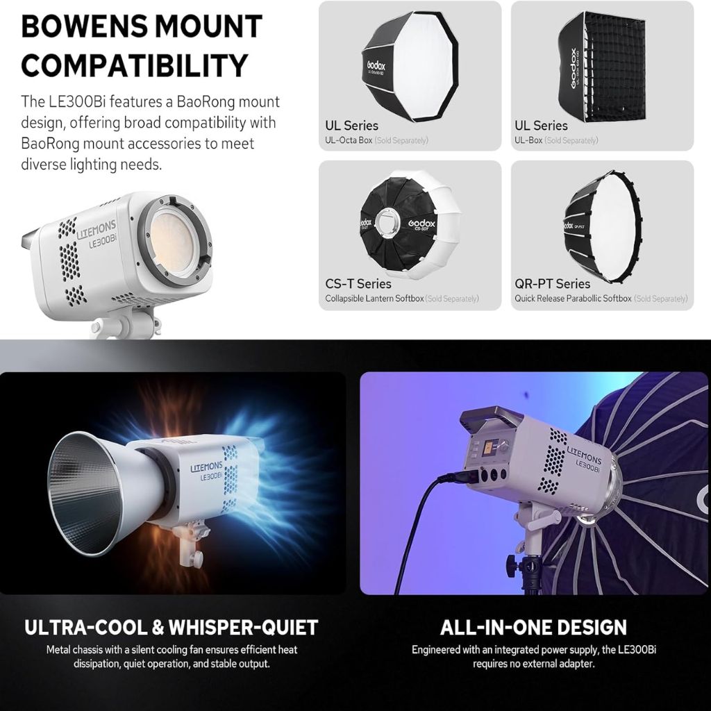 Godox LE300Bi Litemons Bi-Color LED Video Light – White