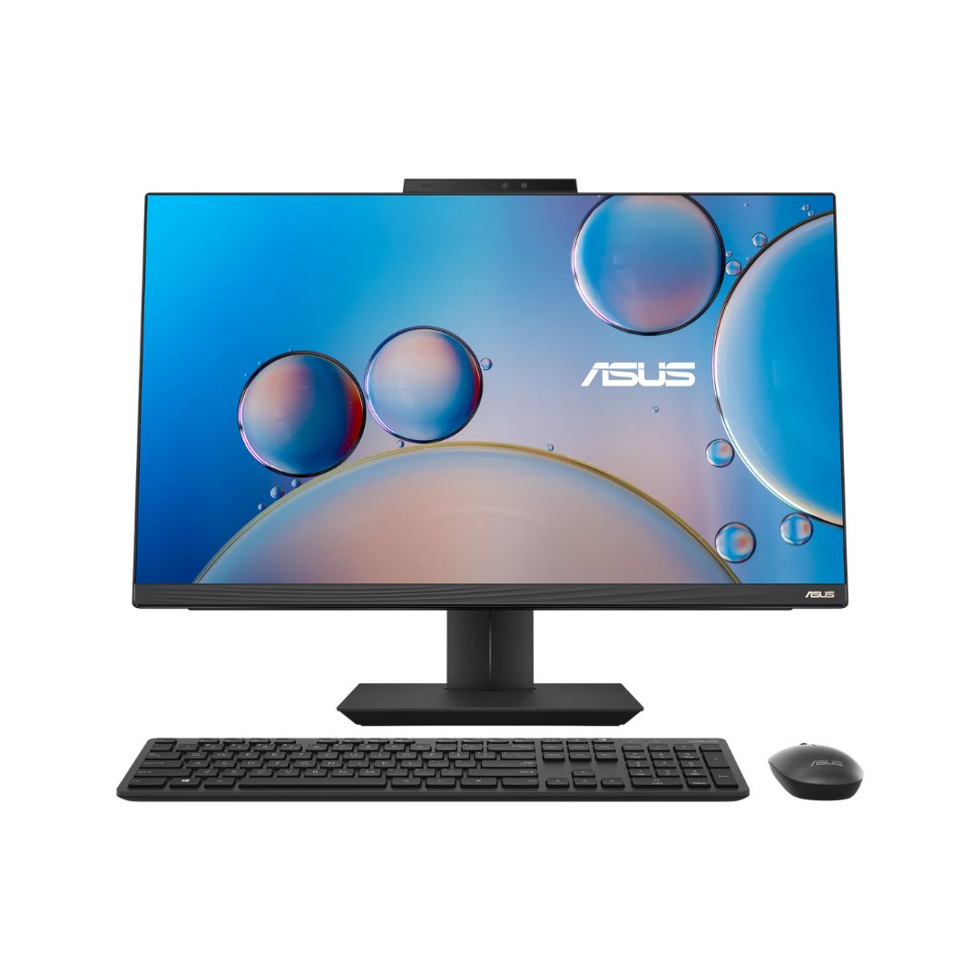 الكل في واحد ASUS E5702WV، معالج Intel Core i7-1360P، ذاكرة وصول عشوائي 8 جيجابايت، قرص صلب SSD 512 جيجابايت، رسومات Iris® Xᵉ، شاشة 27 بوصة FHD، أسود