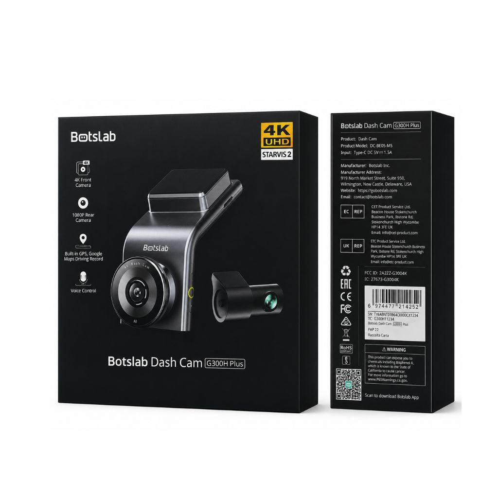 Botslab G300H Plus - 2-Channel Dash Cam