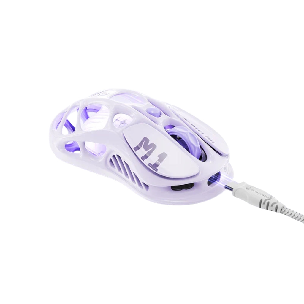 GravaStar Mercury M1 Pro Gaming Mouse - Lavender Purple