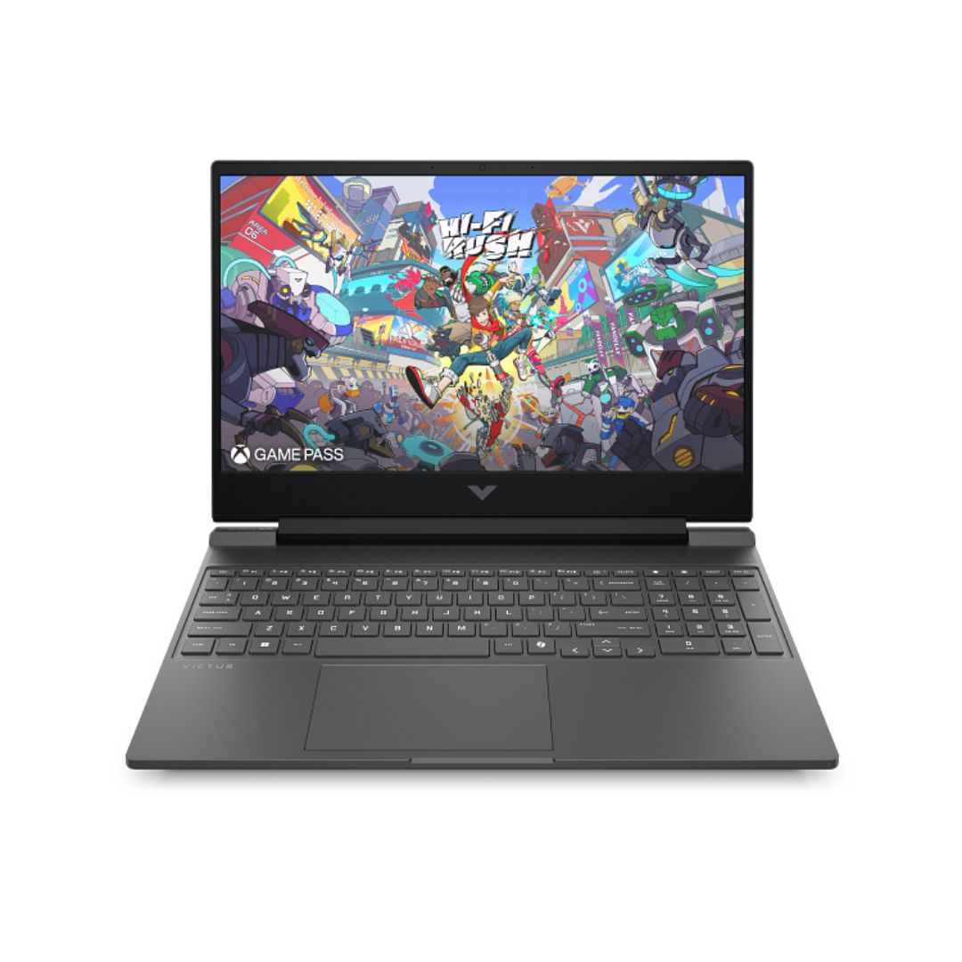 HP Victus 15-fa2082ne، Intel Core 7-240H، ذاكرة وصول عشوائي (RAM) سعة 16 جيجابايت، قرص SSD سعة 1 تيرابايت، بطاقة رسومات NVIDIA GeForce RTX 5060 سعة 8 جيجابايت، شاشة 15.6 بوصة FHD IPS بتردد 144 هرتز، لون Mica Silver