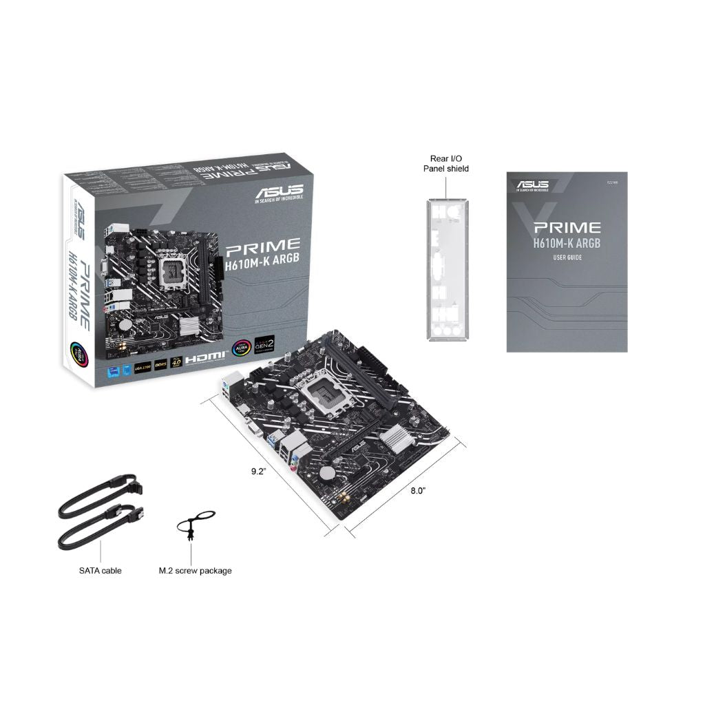 ASUS PRIME H610M-K D5 ARGB Motherboard
