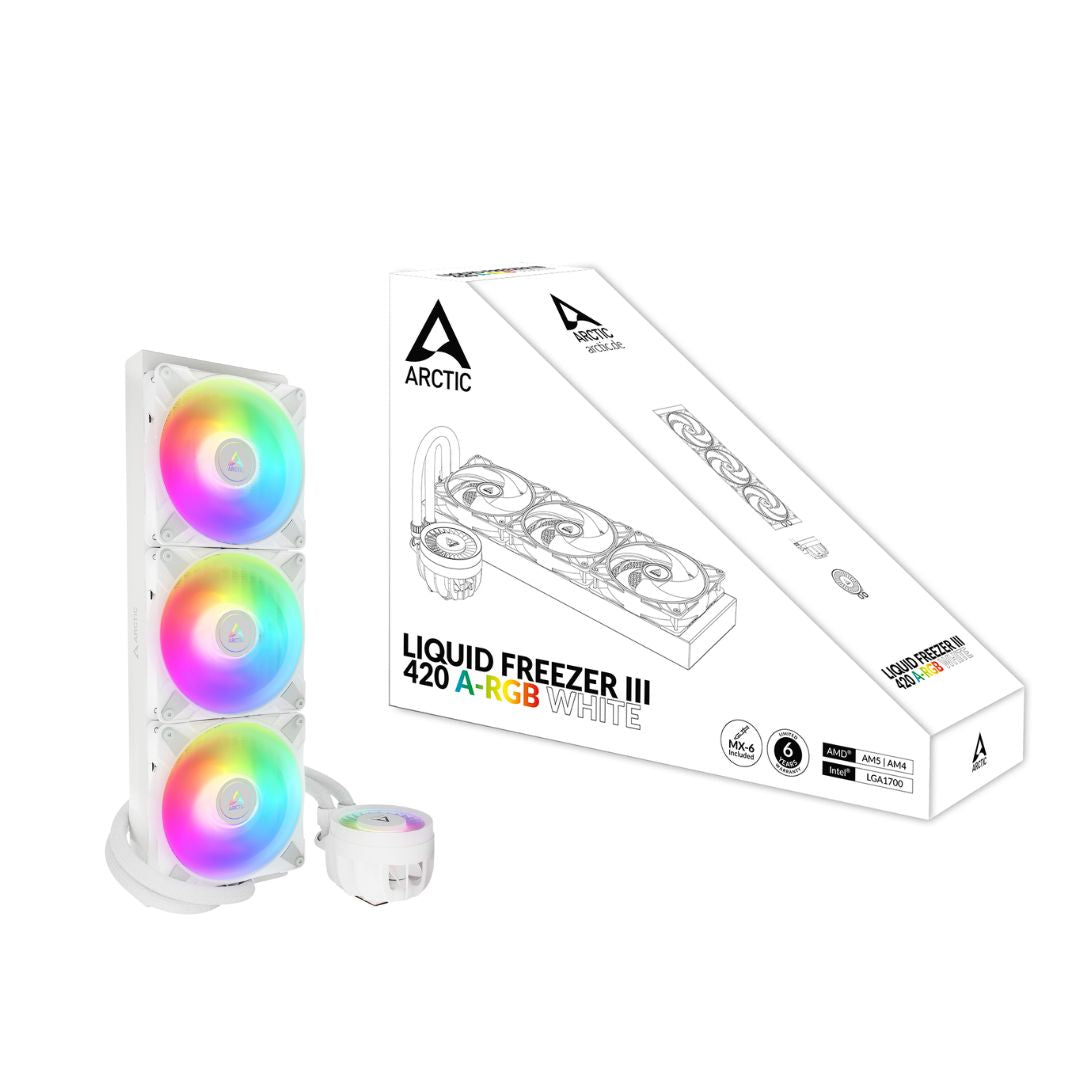 ثلاجة Arctic Liquid Freezer III 420 A-RGB - أبيض