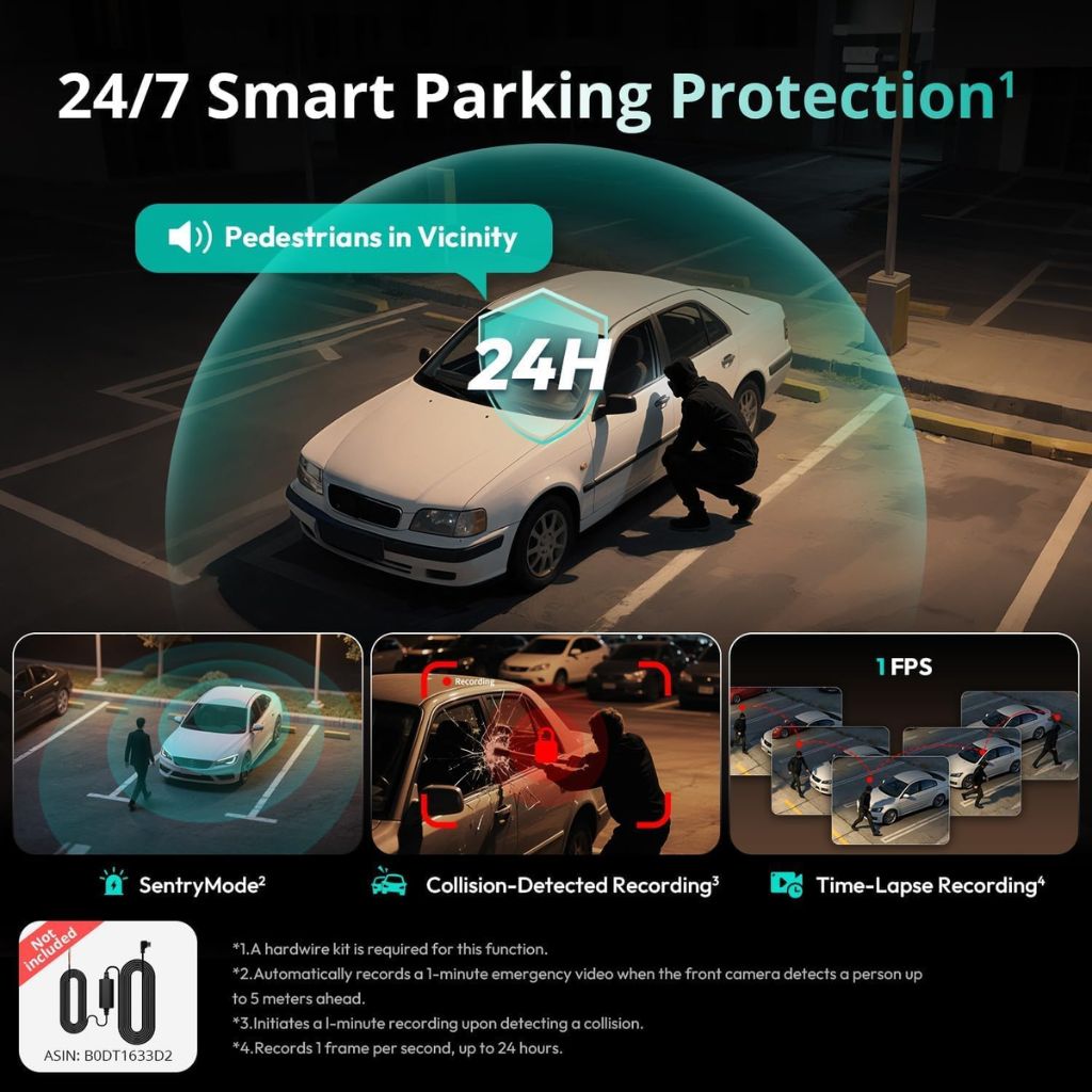 Botslab G980 - 3-Channel Dash Cam