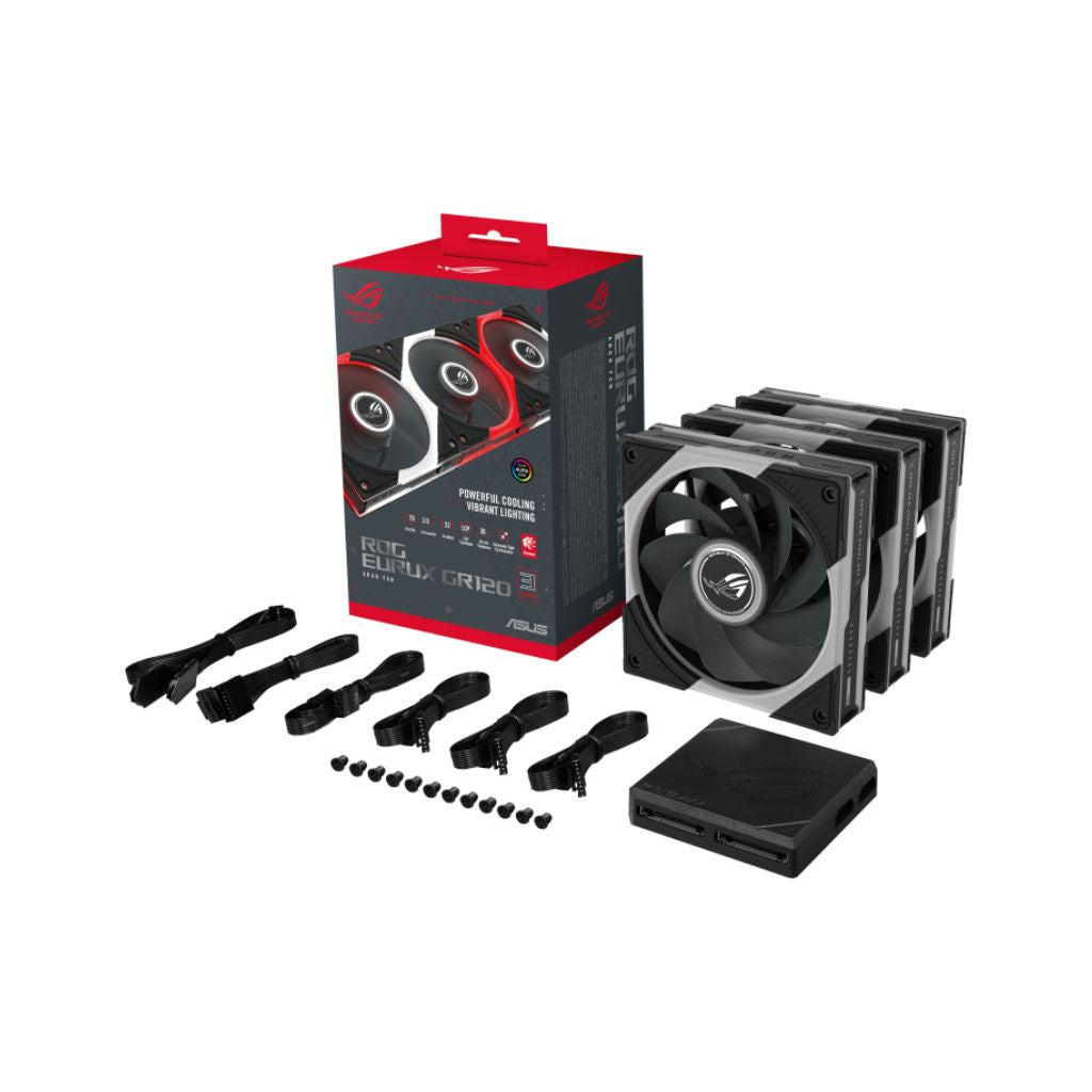 ROG Eurux GR120 ARGB Reverse Fan  3-Pack Fan Kit