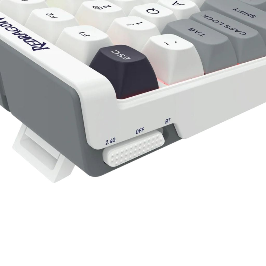 Redragon GAREN PRO K656WGB-PRO Wireless Gaming Keyboard - White / Gray