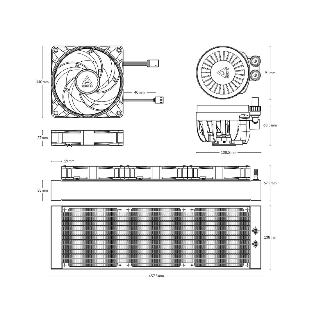 Arctic Liquid Freezer III 420 A-RGB Liquid Cooler in Iraq