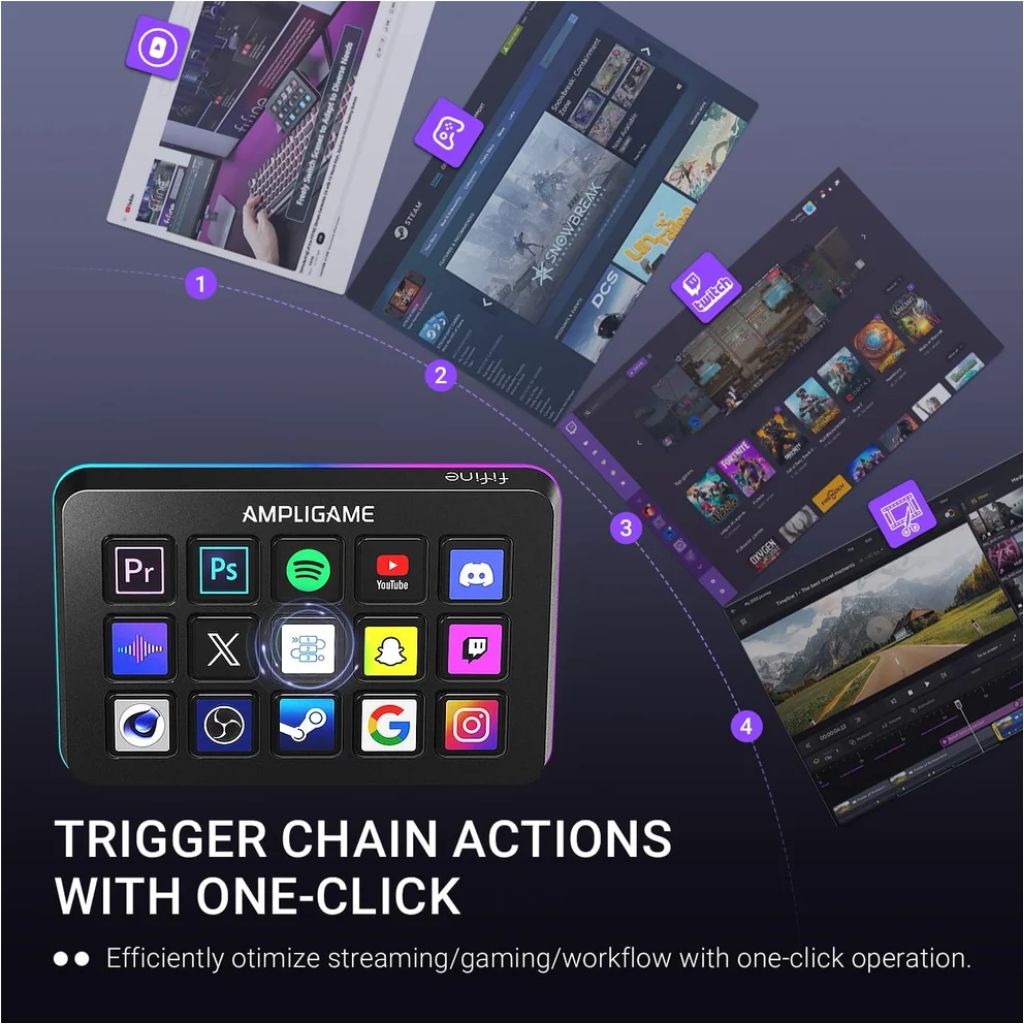 FIFINE AmpliGame D6 - RGB Stream Controller Deck