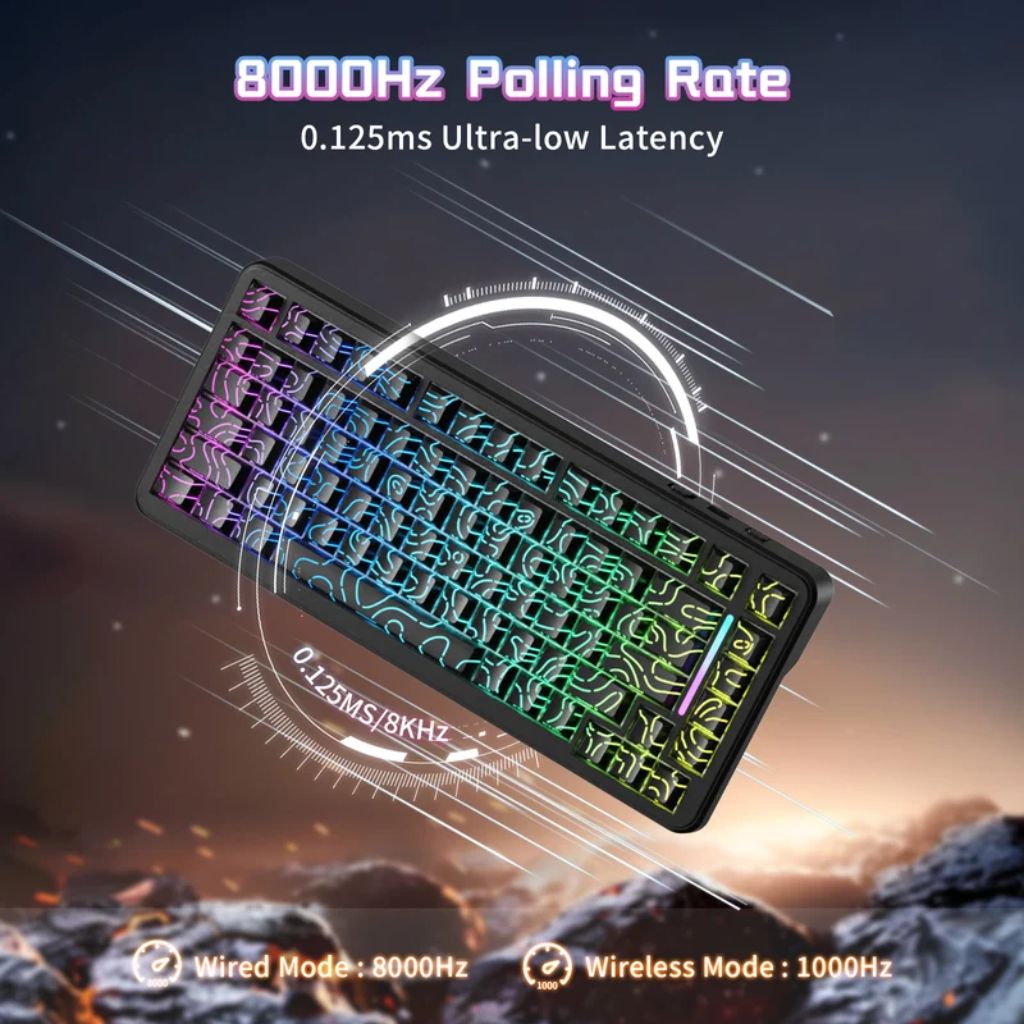 ATTACK SHARK X82 PRO HE Wireless Gaming Keyboard - Black