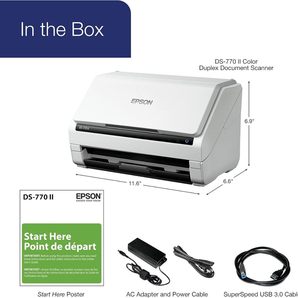 Epson DS-770 II - Color Duplex Document Scanner