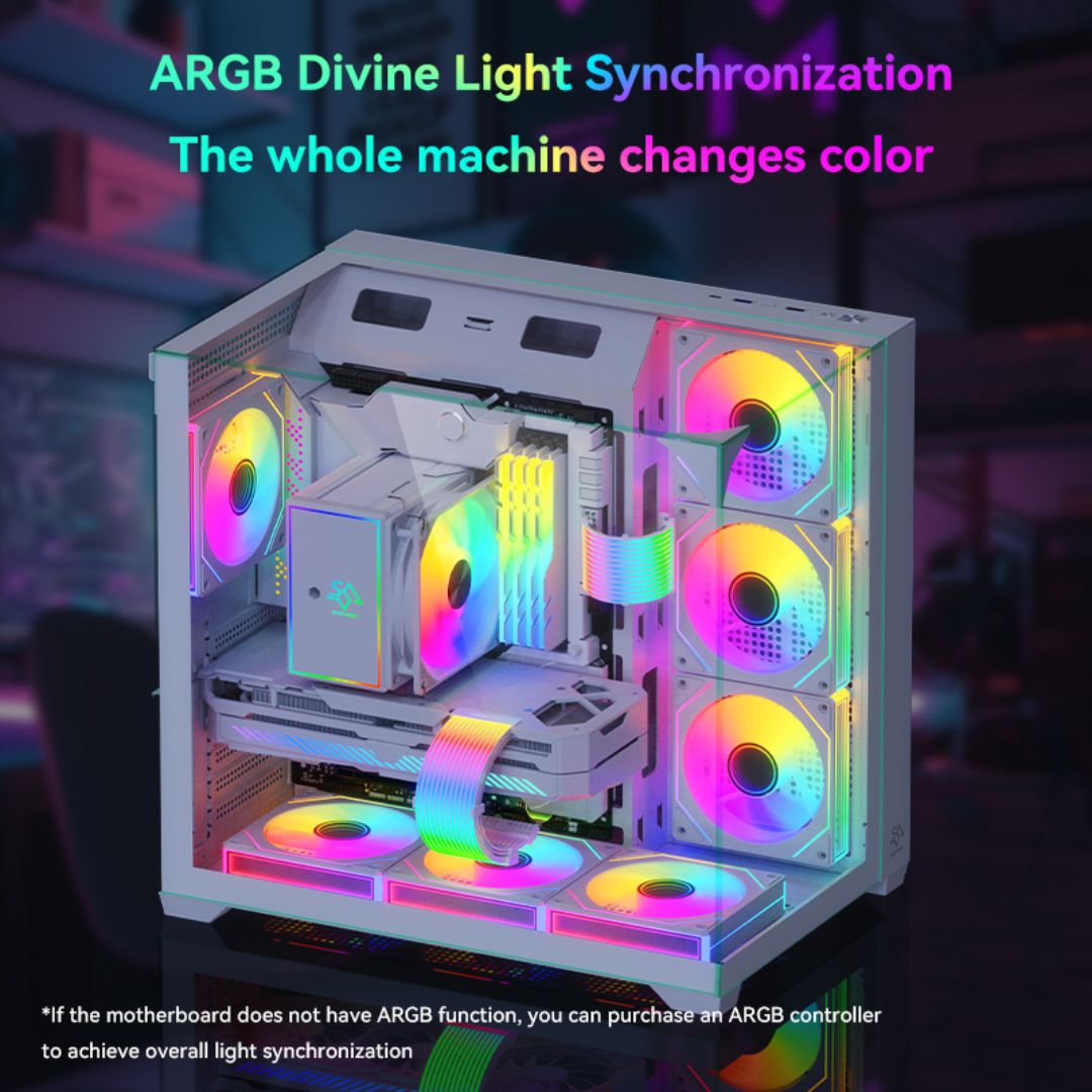 SNOWMAN Sleeved Cover Extension Cable MB & GPU ARGB, 24 Pin + 12+4 Pin 12 VHPWER Kit