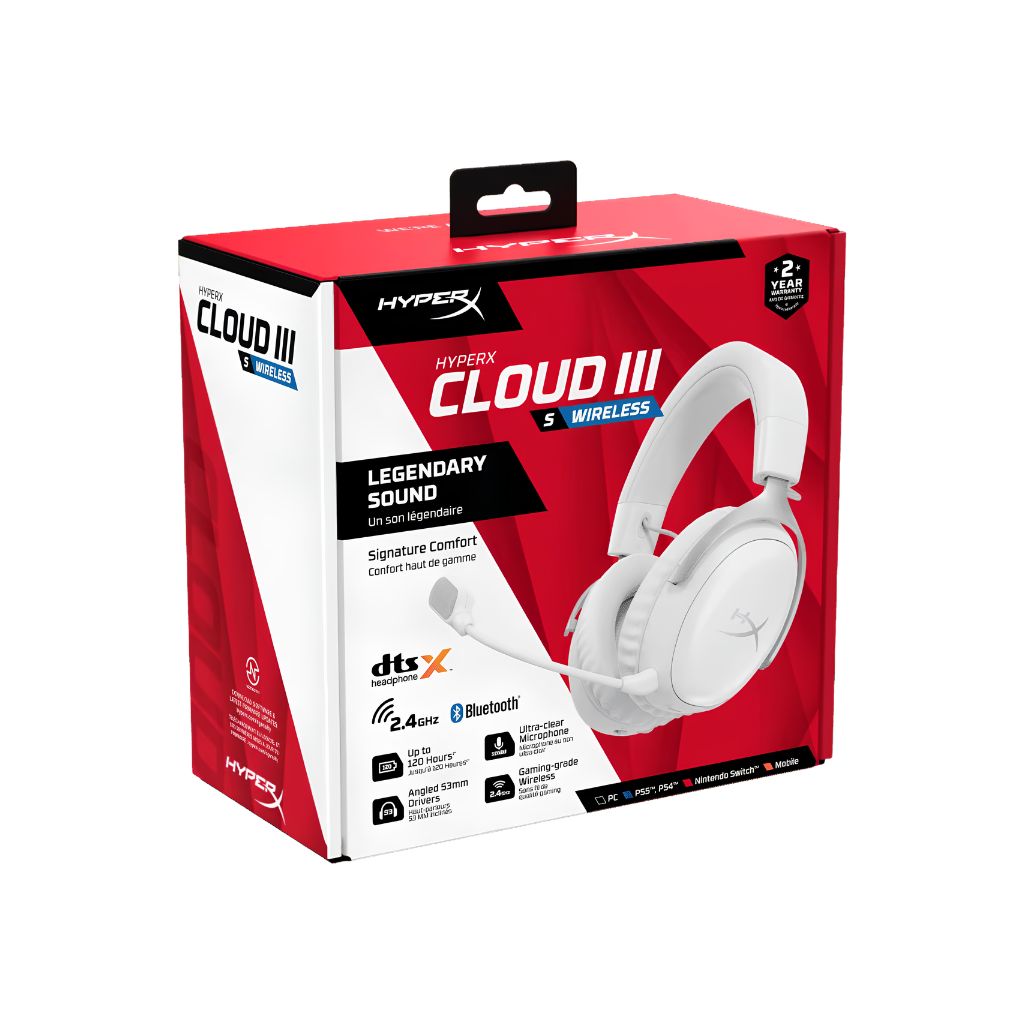 HyperX Cloud III S Wireless | 53mm 120H BT 5.3 Gaming Headset