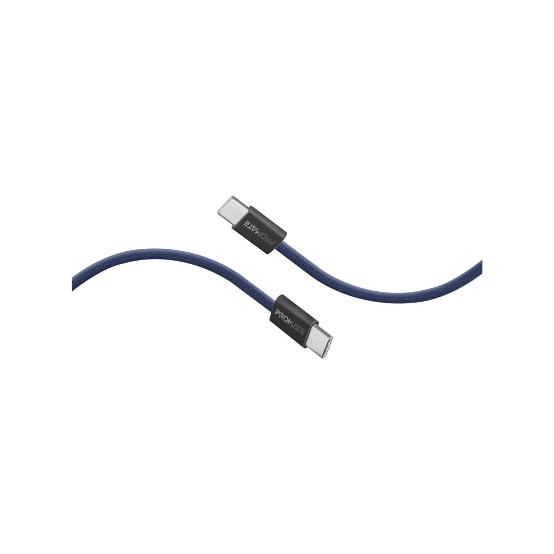Promate EcoLine-CC120 60W USB-C to USB-C Cable 1.2M - Navy