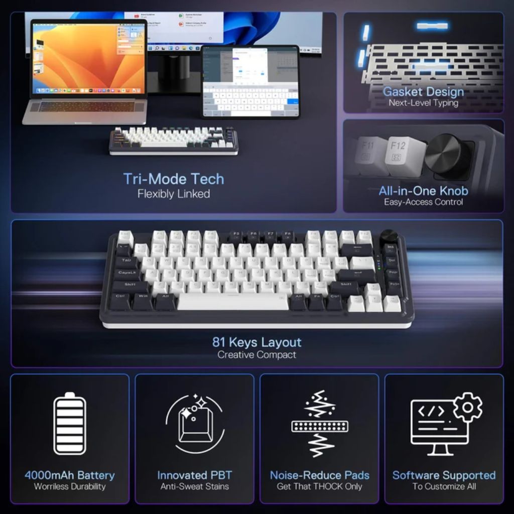 Redragon UCAL K673SP PRO Wireless Gaming Keyboard - Black
