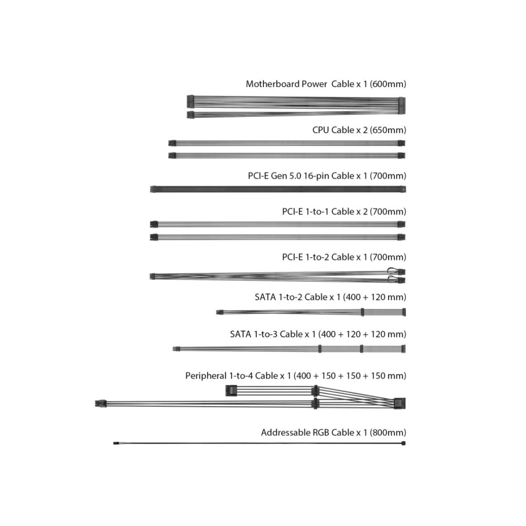 ASUS ROG STRIX 1000W Aura Edition 80+ Gold, Full Modular, PCIe 5.0