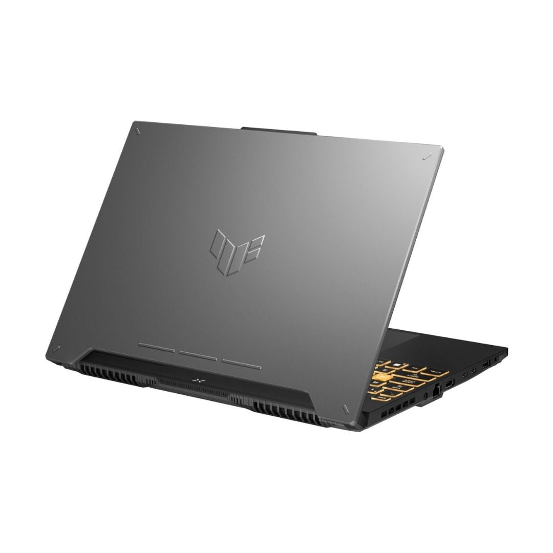 ASUS TUF Gaming F17 FX707VU-HX175, معالج Intel Core i7-13620H من الجيل 13, ذاكرة وصول عشوائي (RAM) 16 جيجابايت, قرص صلب (SSD) سعة 512 جيجابايت, بطاقة رسومات RTX 4050 بسعة 6 جيجابايت, شاشة IPS مقاس 17.3 بوصة بدقة FHD ومعدل تحديث 144 هرتز, لون رمادي ميكا