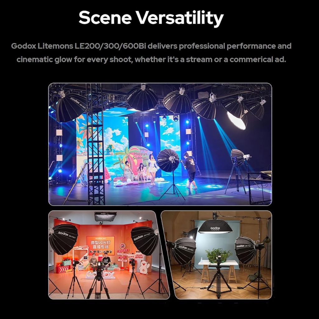 Godox LE300Bi Litemons Bi-Color LED Video Light – Black - 320W