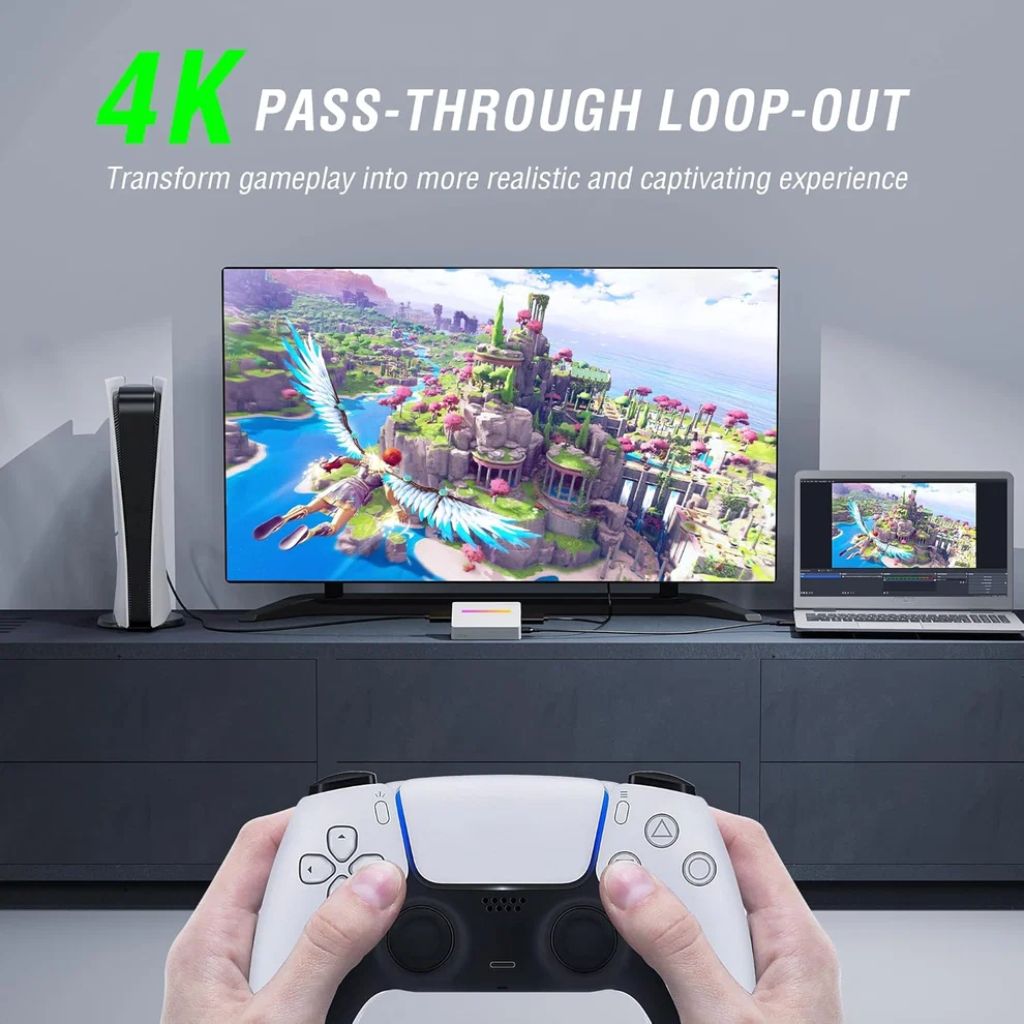 FIFINE AmpliGame V3 - 4K HDMI Capture Card with RGB