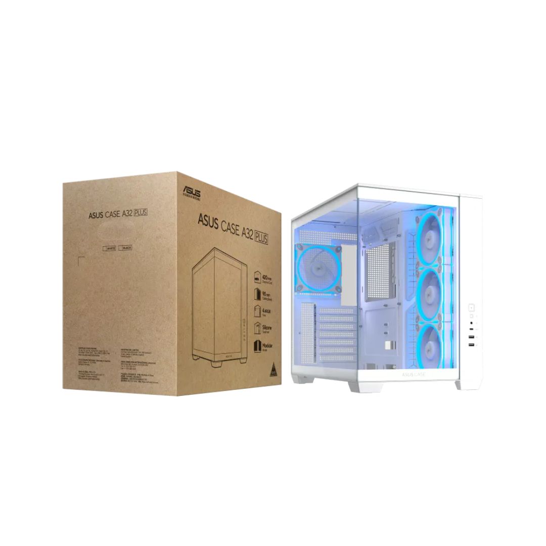 ASUS A32 PLUS Case , 4 Fan ARGB - White