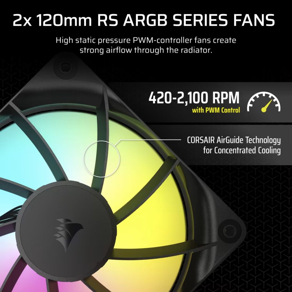 Corsair NAUTILUS 240 RS ARGB Liquid CPU Cooler - Black