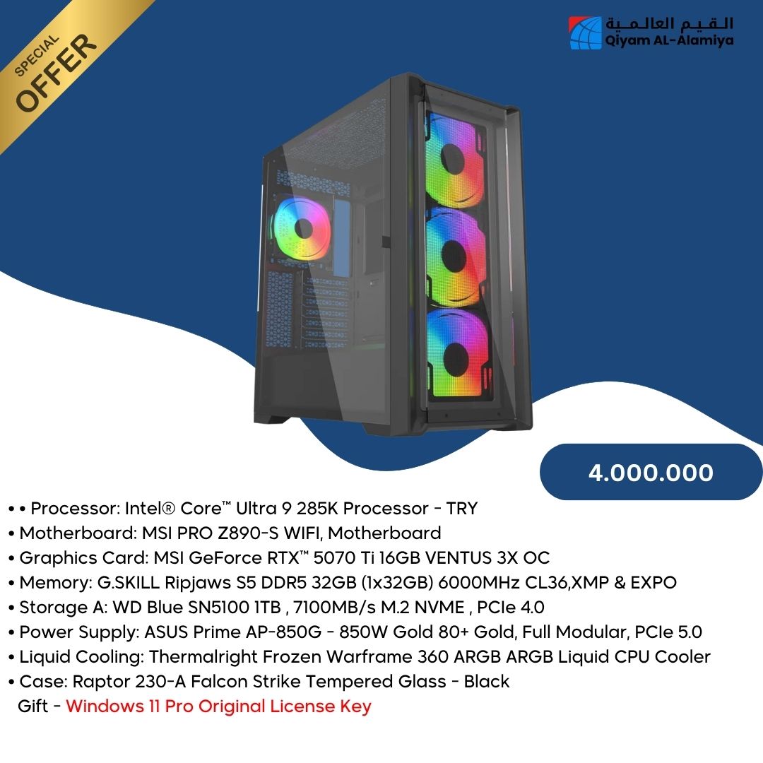 Pc Build  Ultra 9 285K , RTX  5070 Ti 16GB