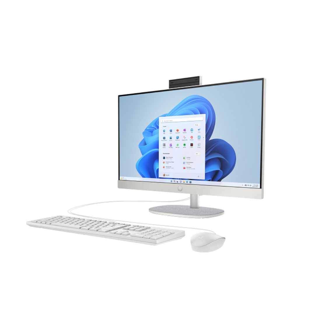 All in One HP 24-CR1000I, Intel Ultra 7-155U, RAM 8GB, SSD 512GB, Intel Graphics, 24 Inch FHD TouchScreen, White