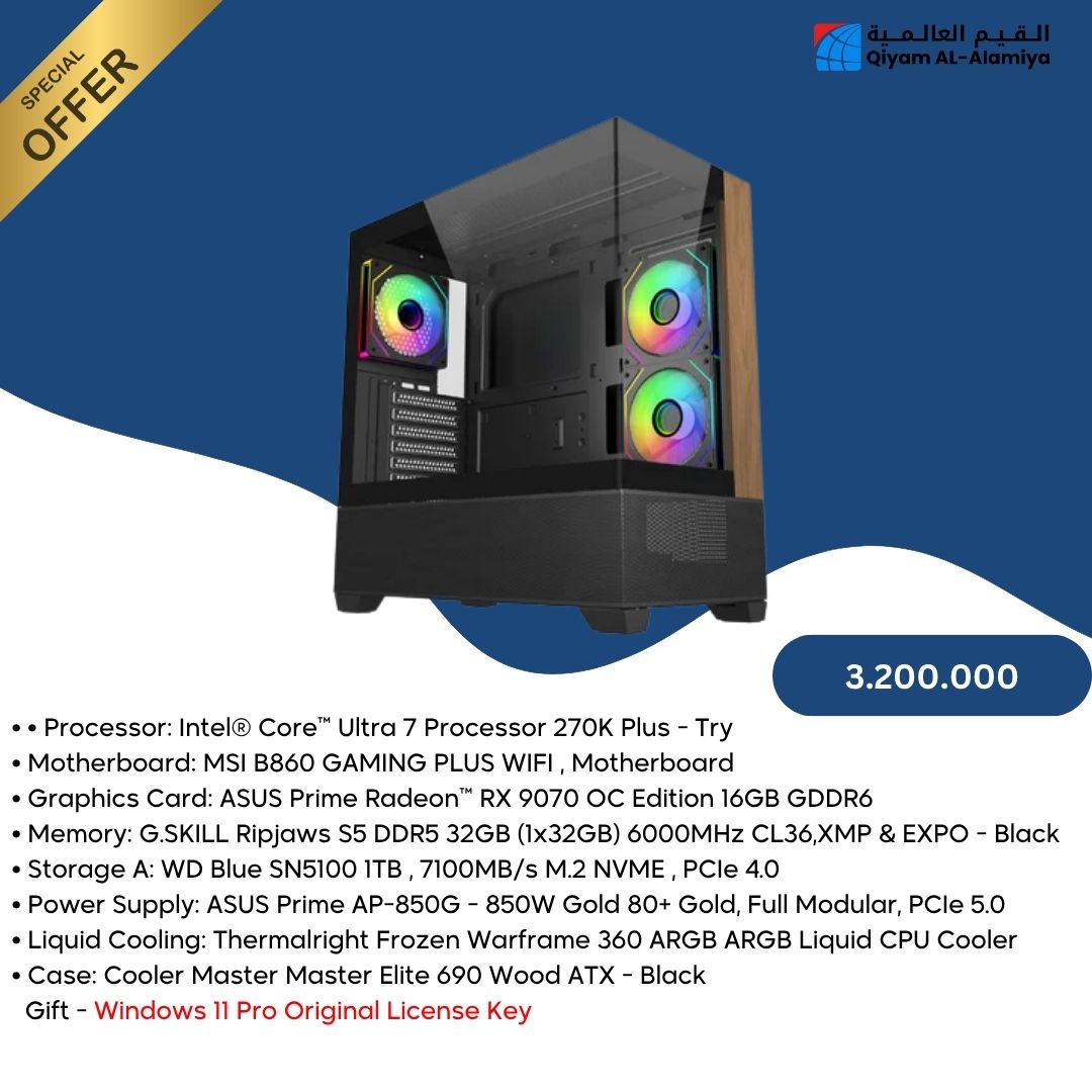 Pc Build  Ultra 270K Plus , RX 9070 16GB