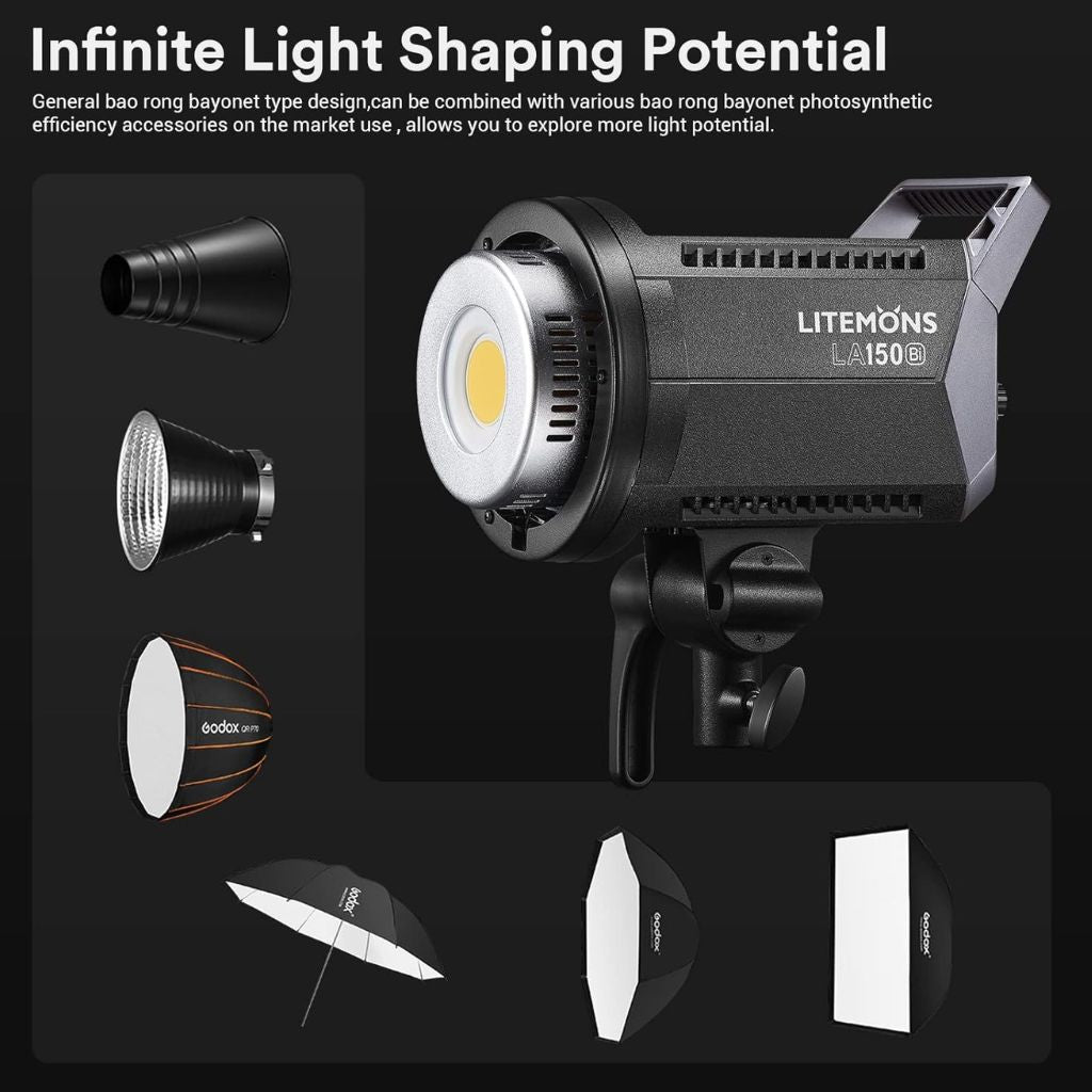 Godox LA150Bi Litemons Bi-Color LED Video Light – 190W COB