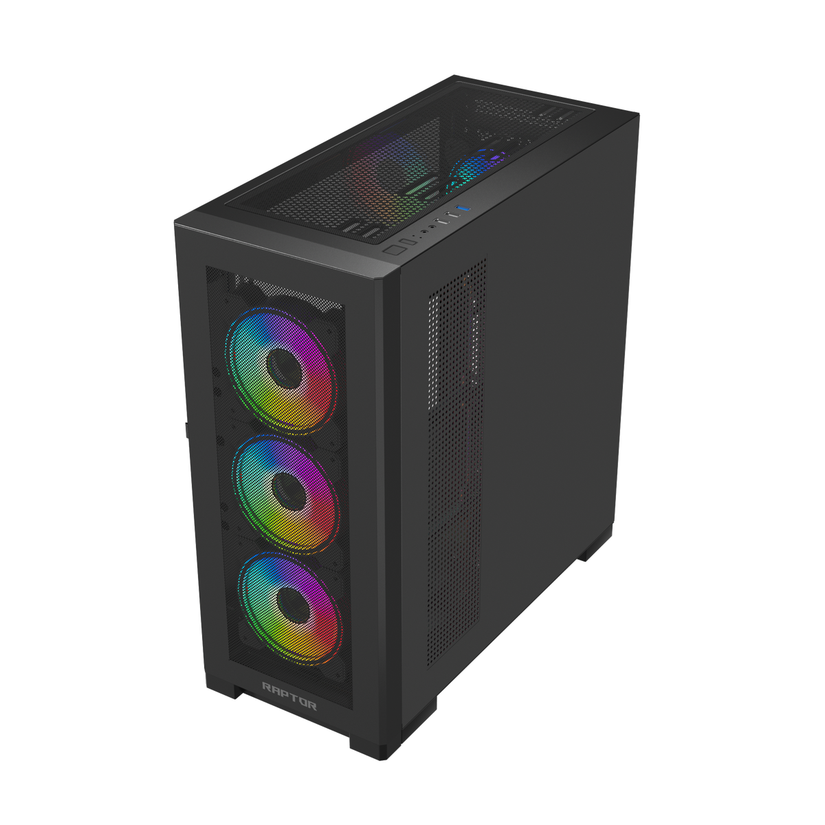 Raptor 290-XL ARCTIC HAWK RGB Mid Tower Case - Black - شركة القيم العالمية للحاسبات