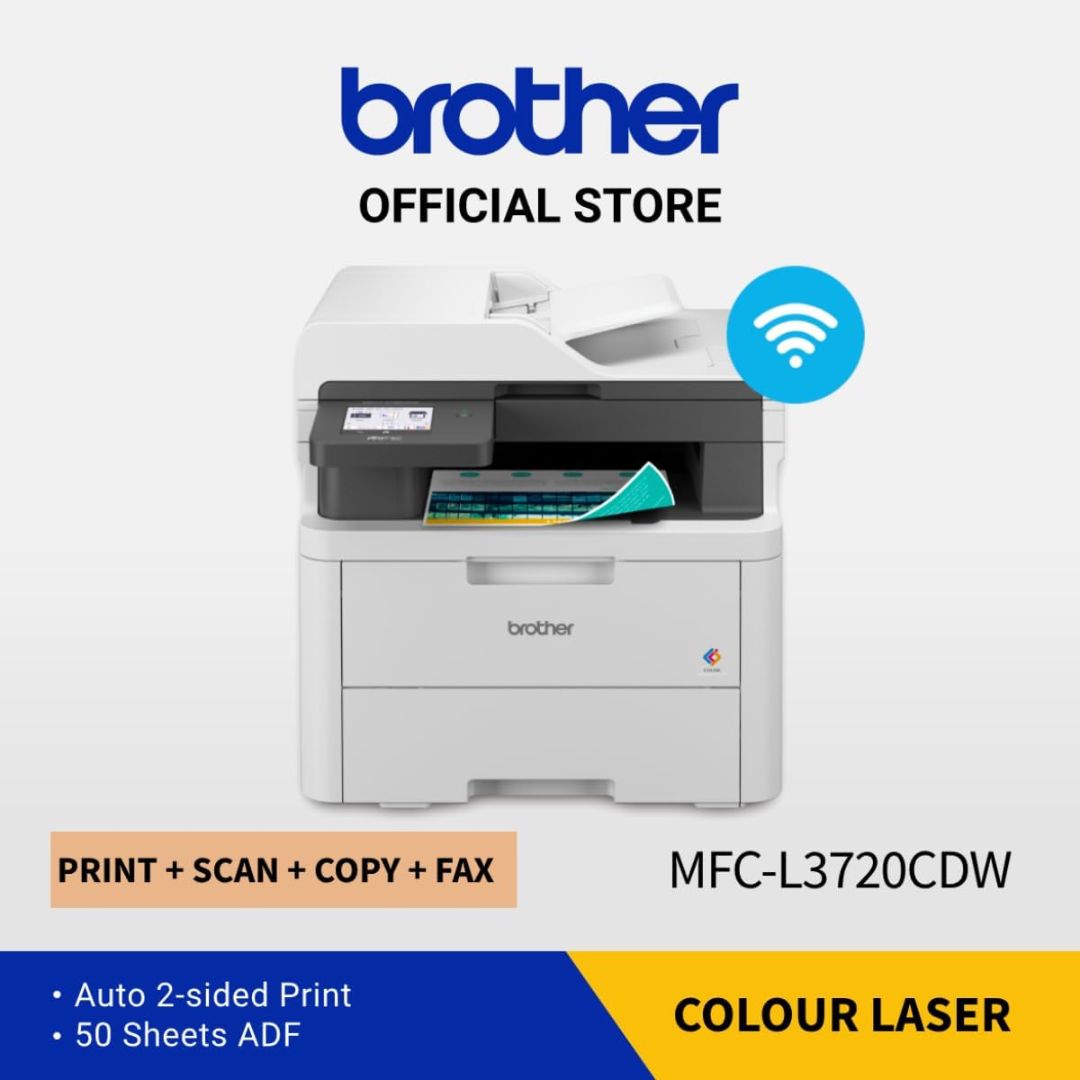 طابعة براذر ليزر ملونة متعددة الوظائف - MFC-L3720CDW