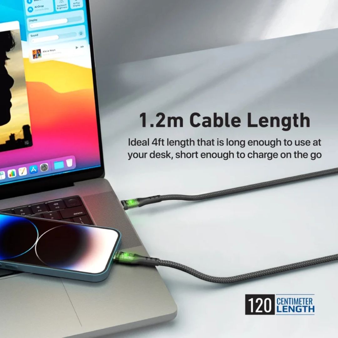 Promate TransLine-Ci 27W USB-C to Lightning Cable 1.2M - Black