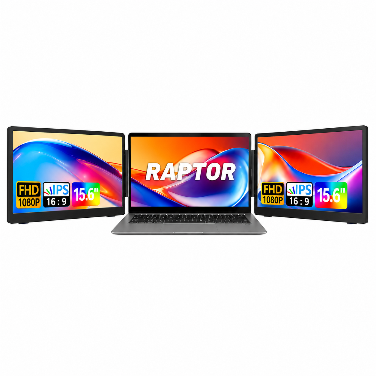 Raptor Dual Laptop Screen Extender 15.6 1080P FHD 60hz IPS
