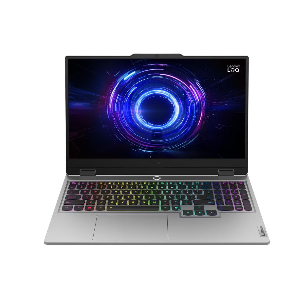 Lenovo LOQ 15IRX10 - (9VPS) معالج Intel Core i7-14700HX، ذاكرة وصول عشوائي (RAM) 24 جيجابايت، قرص تخزين SSD سعة 512 جيجابايت، بطاقة رسوميات RTX 5050 سعة 8 جيجابايت، شاشة IPS FHD مقاس 15.6 بوصة بتردد 144 هرتز، لون رمادي قمري