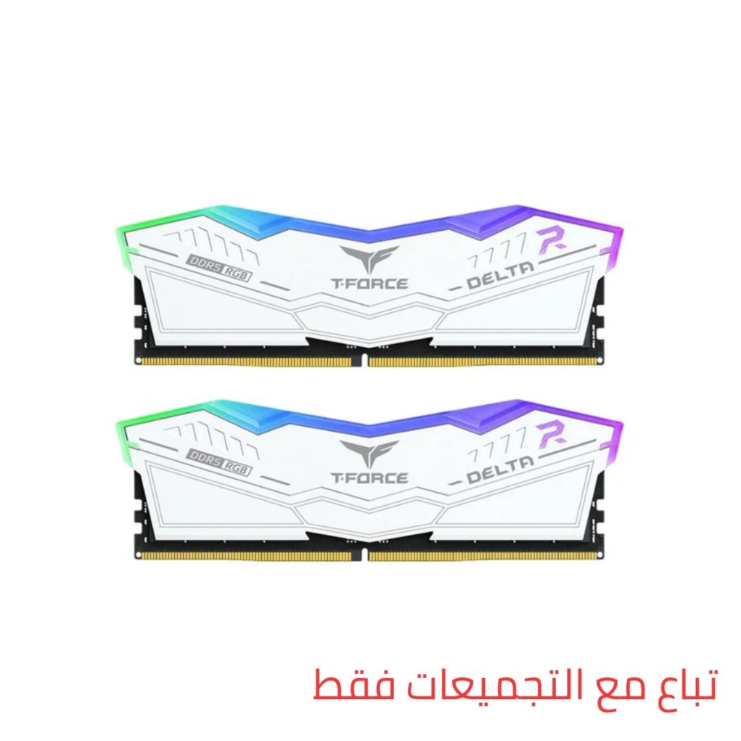 TEAMGROUP T-Force Delta RGB DDR5 Ram 16GB (2x8GB) 6000MHz CL38 - White