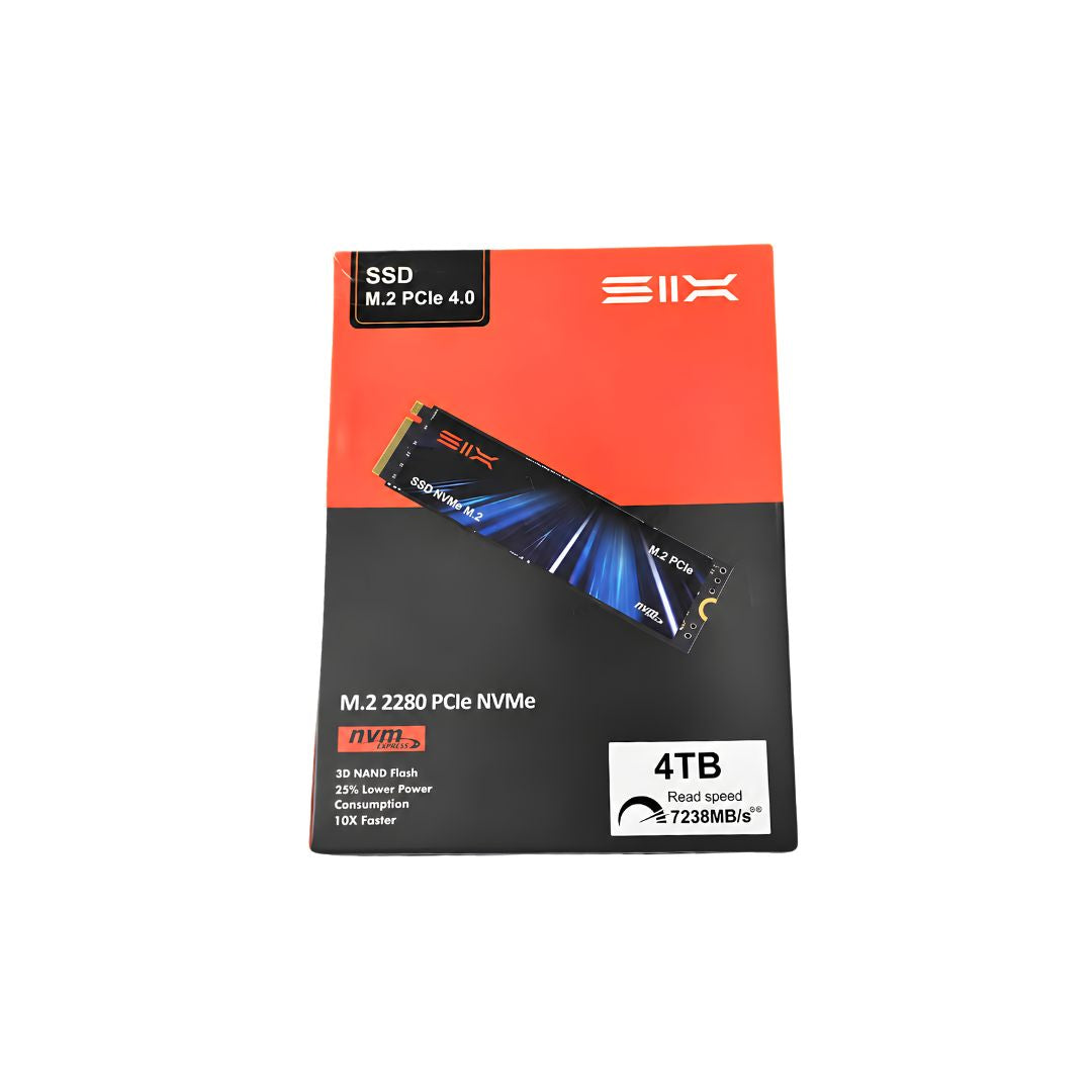 SIX PCIe 4.0 سعة 4 تيرابايت M.2 NVMe SSD بسرعة 7238 ميجابايت/ثانية