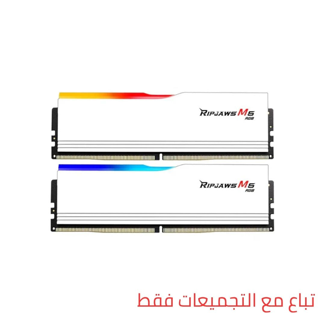 G.SKILL Ripjaws M5 RGB  DDR5 64GB (2x32GB) 6000MHz CL36,XMP & EXPO - White