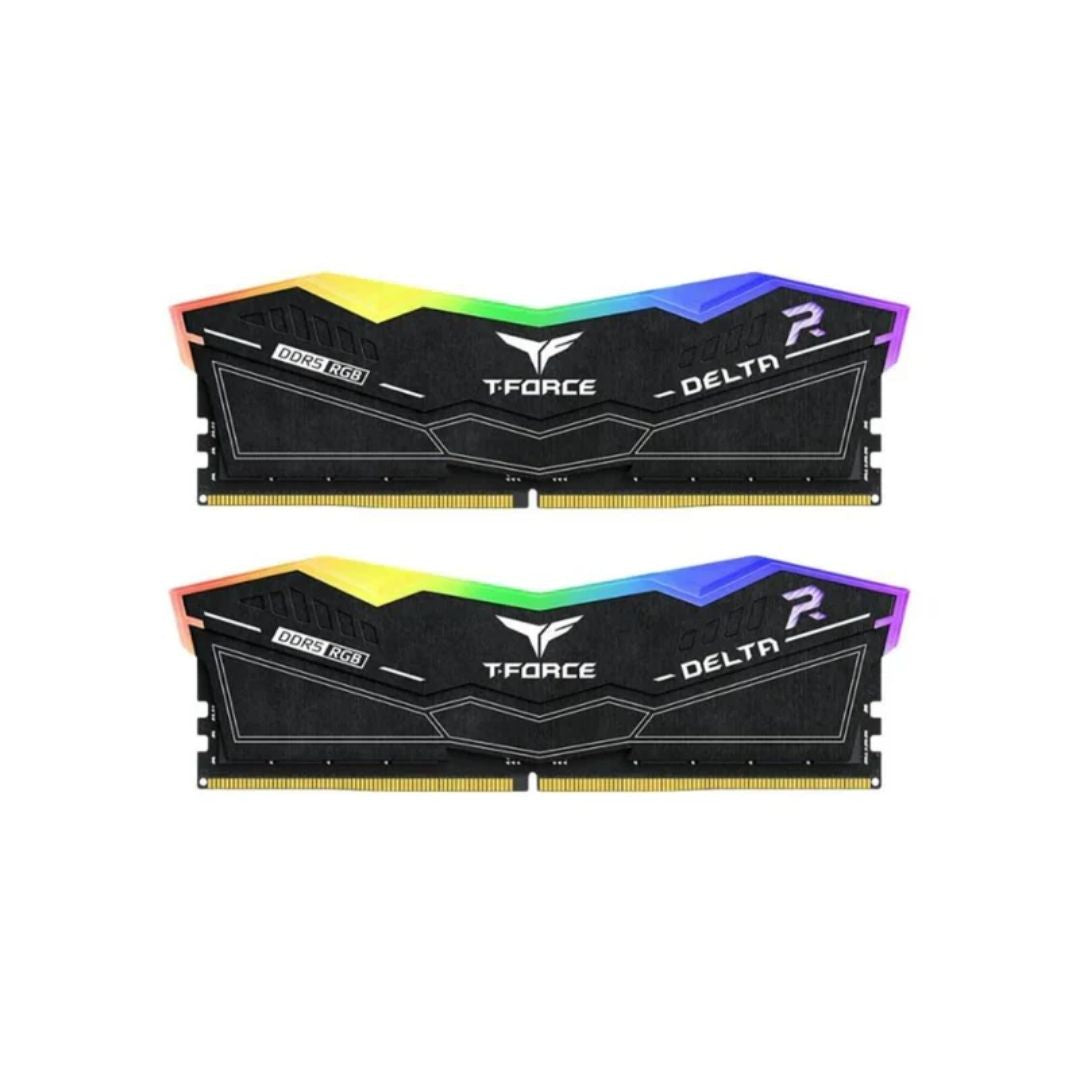 ذاكرة وصول عشوائي TEAMGROUP T-Force Delta RGB DDR5 سعة 16 جيجابايت (2 × 8 جيجابايت) 6000 ميجاهرتز CL38 - أسود