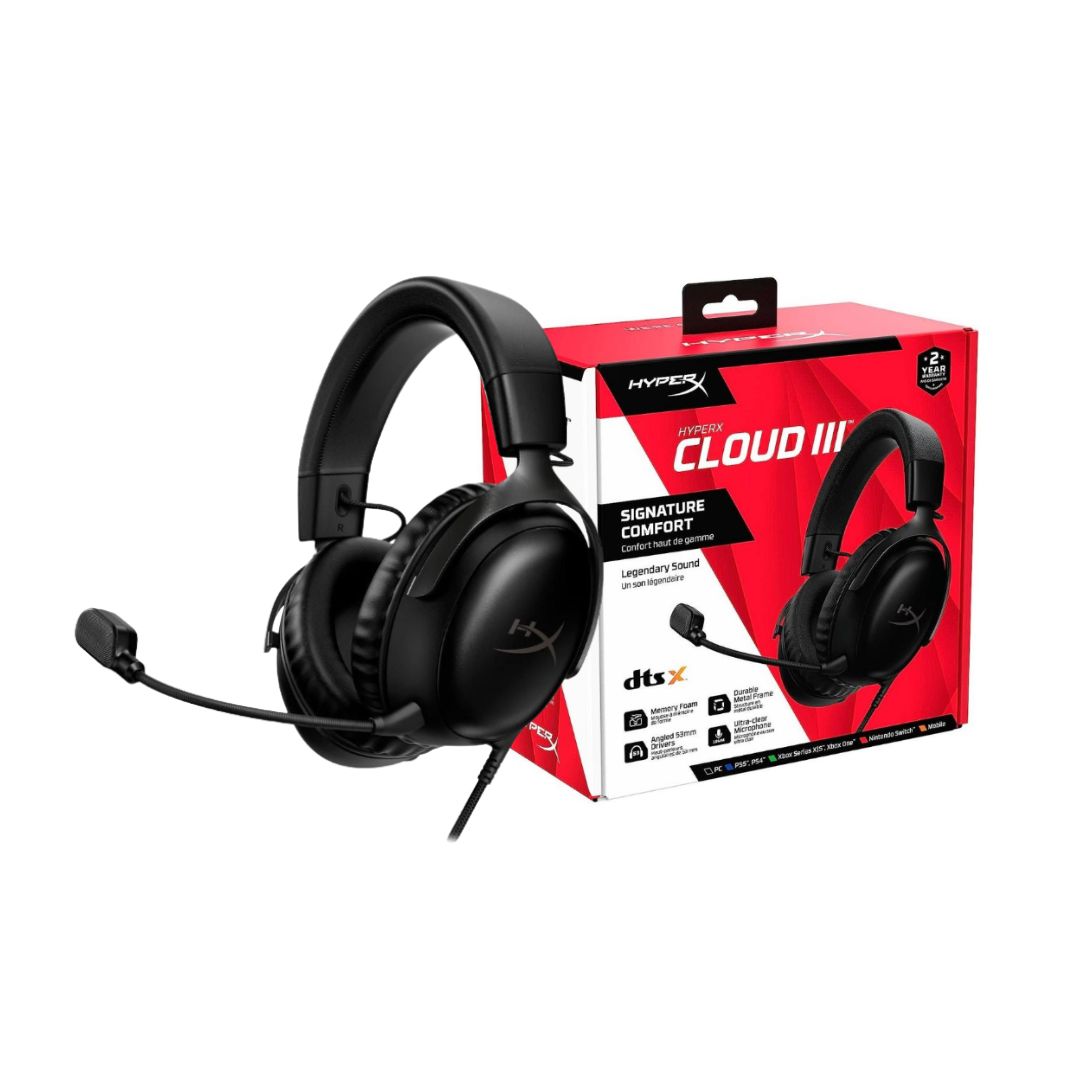 سماعة الألعاب السلكية HyperX Cloud III - أسود