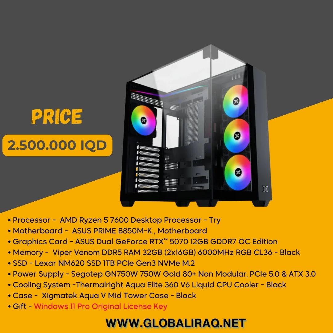 Pc Build AMD Ryzen 5 7600, RTX 5070 12GB