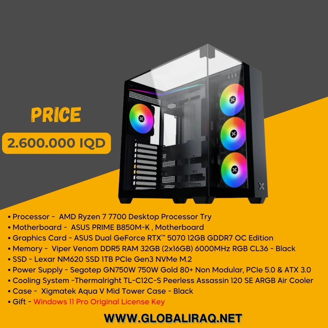 Pc Build AMD Ryzen 7 7700, RTX 5070 12GB