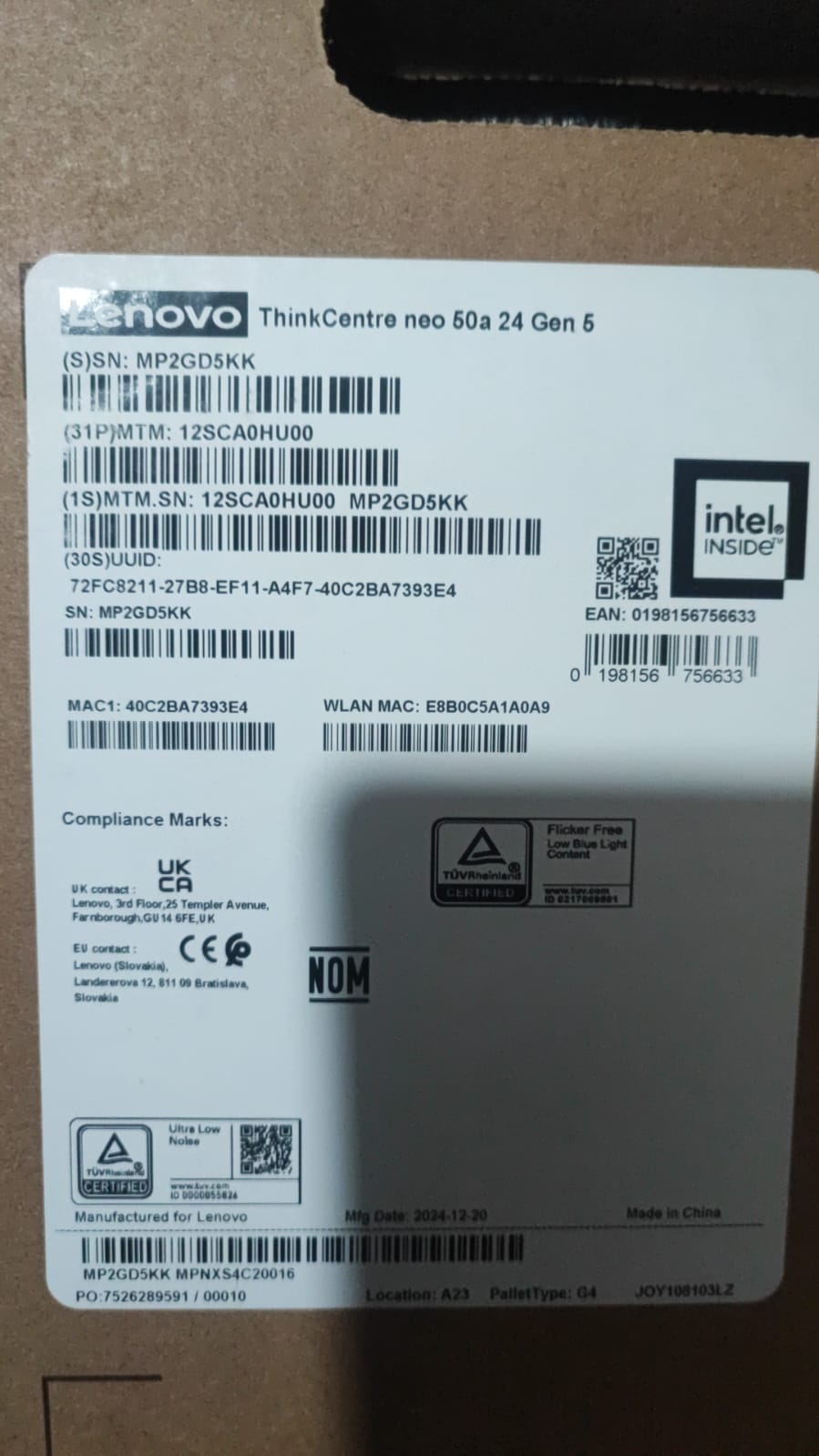 All in One Lenovo ThinkCentre neo 50a (HU00), Intel Core i7-13620H, RAM 16G, 512GB SSD, Intel UHD Graphics, 24 FHD IPS, Luna Grey