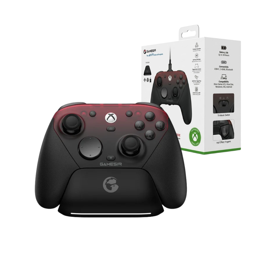 وحدة تحكم GameSir G7 Pro ثلاثية الأوضاع لأجهزة Xbox السلكية، والكمبيوتر الشخصي، والهواتف المحمولة اللاسلكية - لون Shadow Ember