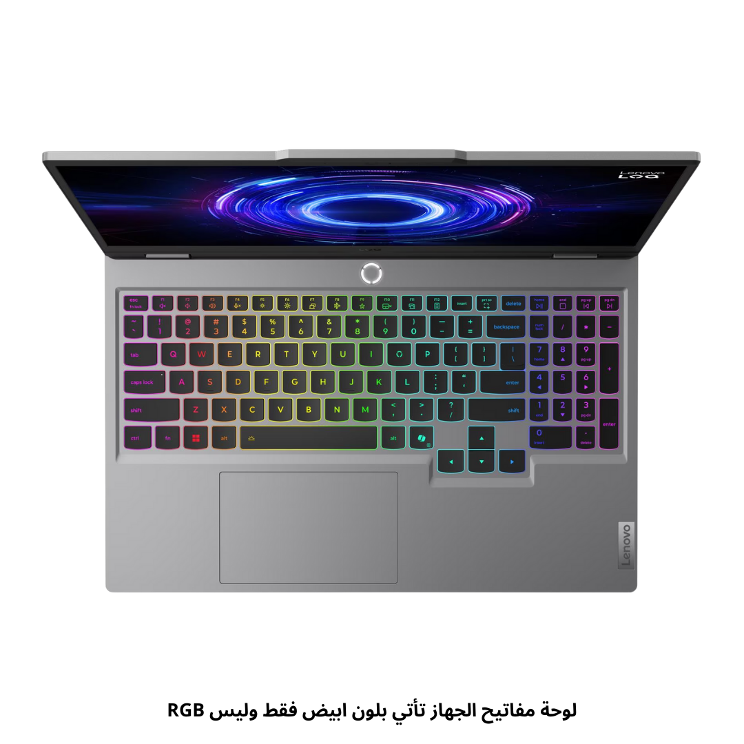 لينوفو LOQ 15IRX10 - (9WPS)، معالج Intel Core i7-14700HX، ذاكرة وصول عشوائي 24 جيجابايت، قرص صلب SSD بسعة 512 جيجابايت، بطاقة رسومات NVIDIA RTX 5060 بسعة 8 جيجابايت، شاشة 15.6 بوصة FHD (1920x1080) IPS بتردد 144 هرتز، لون رمادي قمري