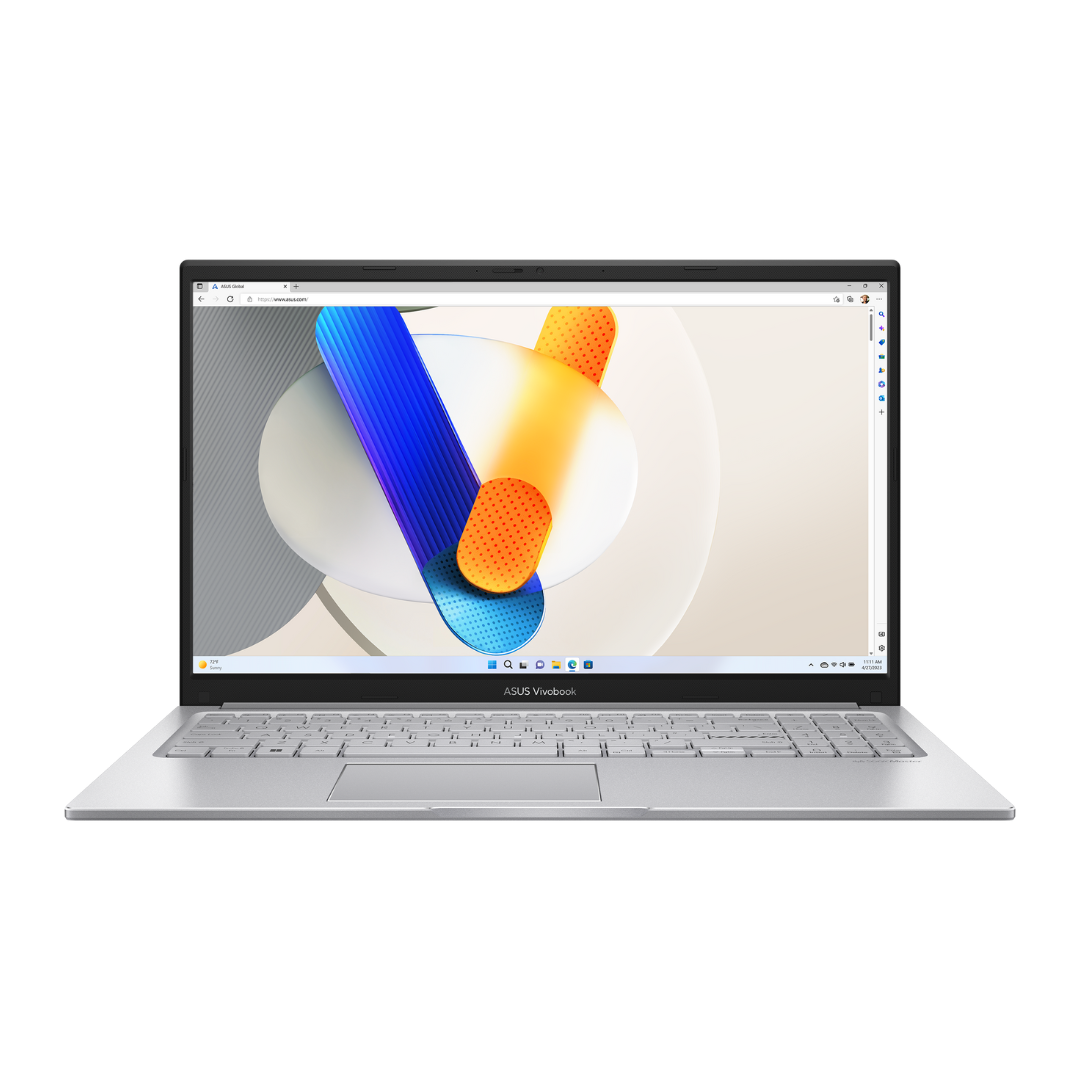 ASUS Vivobook 15 X1504VA-NJ379، Intel Core i7-1355U، ذاكرة وصول عشوائي (RAM) سعة 8 جيجابايت، قرص SSD سعة 512 جيجابايت، شاشة 15.6 بوصة FHD IPS، لون فضي رائع