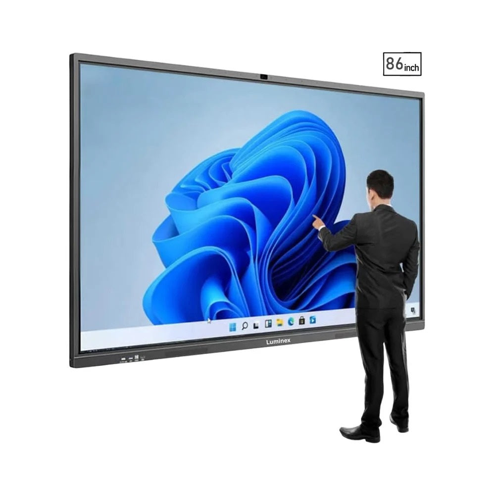 Luminex 86-Inch 4K UHD & AI Built-in Camera Smart Interactive Whiteboard, Android 15.0, RAM 16GB, Storage 256GB