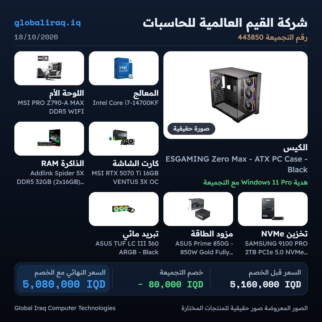 Pc Build  Intel i7 14700kf - RTX 5070TI